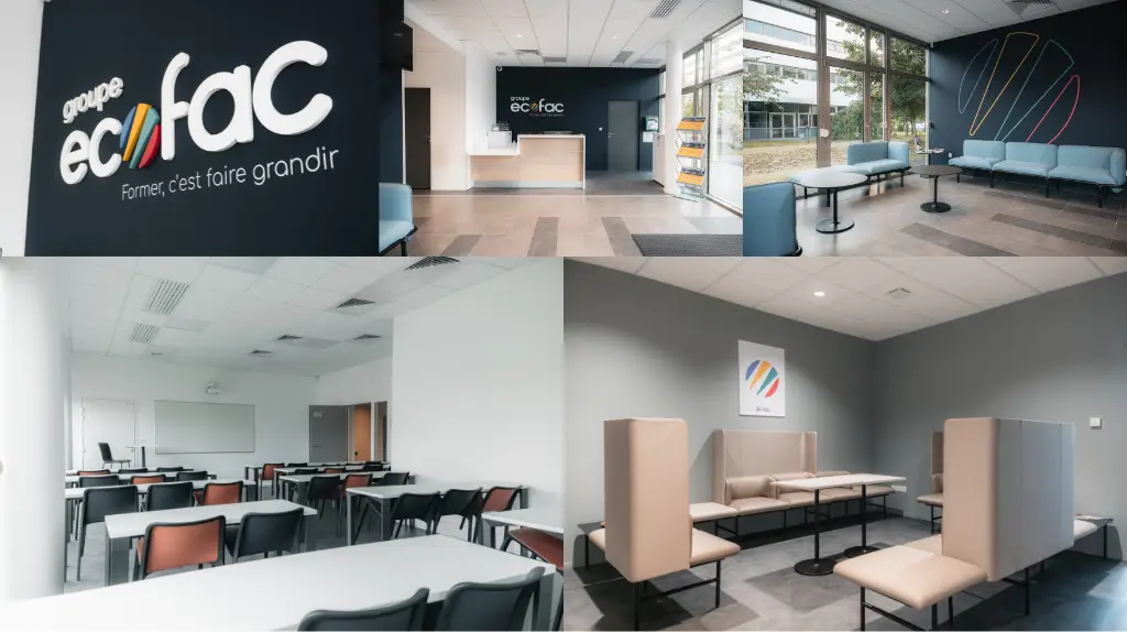L'intérieur du nouveau campus de Caen