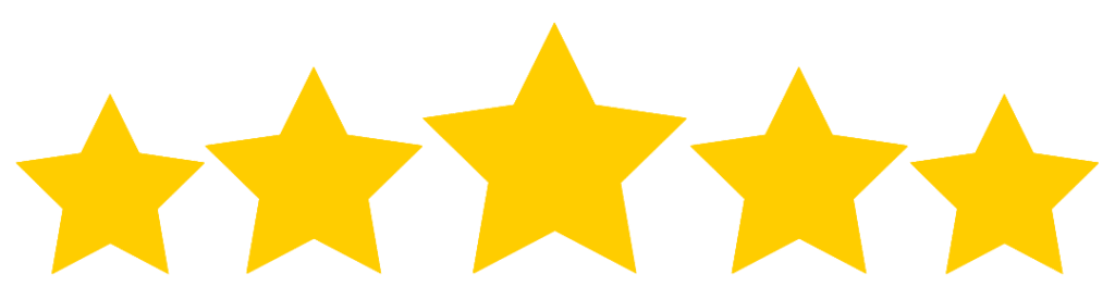 5 étoiles représentant la satisfaction de nos apprenants