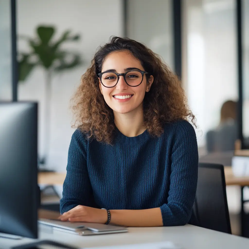 conseiller clientèle sur l'ordinateur